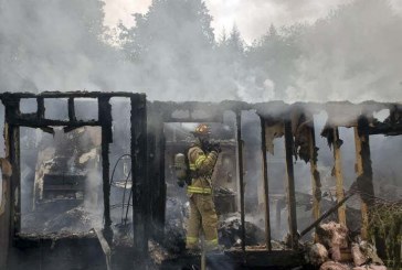 Clark County Fire & Rescue crews fight fire at residence north of La Center