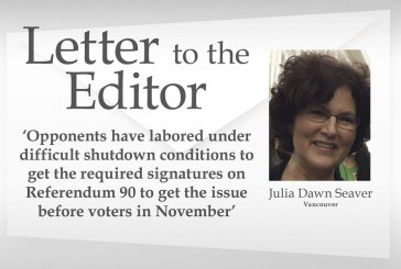 Letter: ‘Opponents have labored under difficult shutdown conditions to get the required signatures on Referendum 90 to get the issue before voters in November’
