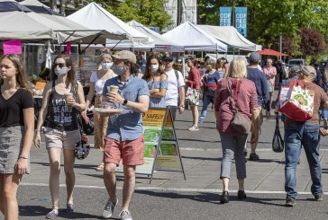 Vancouver Farmers Market has larger crowds this socially distanced Mother’s Day weekend
