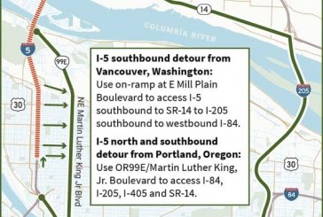 I-5 NB and SB closing for seven hours Sat., May 16