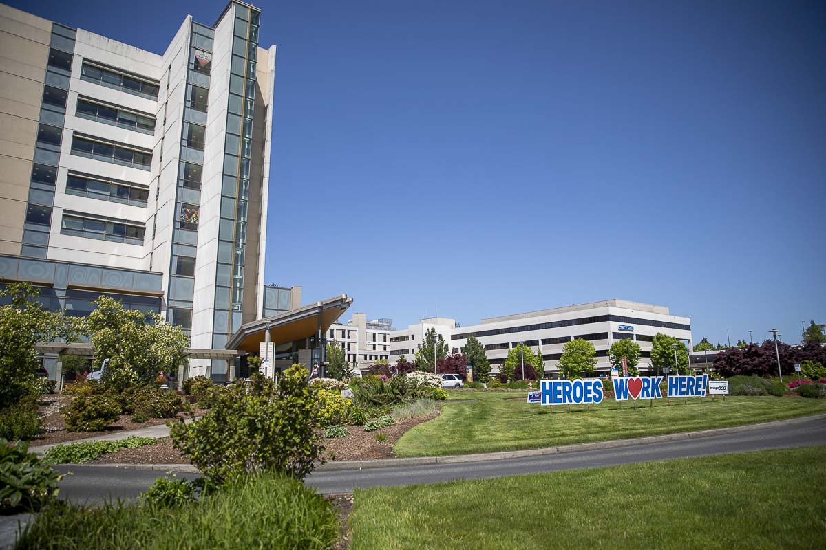 PeaceHealth Southwest Medical Center volunteers who have been furloughed since March 18 due to COVID-19 are planning to return to the hospital Thursday for a 12:30 p.m. motorcade to show their support and appreciation for the hospital's medical workers. Photo by Jacob Granneman