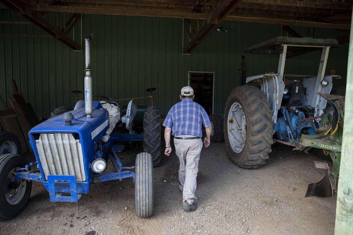 Large scale farm equipment like these tractors is slowly being sold or donated during this year. Photo by Jacob Granneman