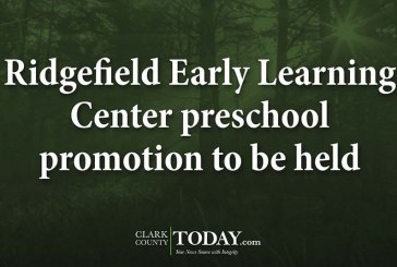 Ridgefield Early Learning Center preschool promotion to be held