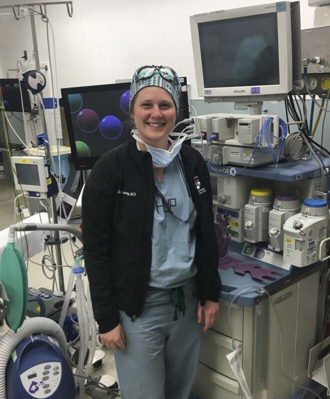 Dr. Sarah Harvey is in her final year of residency at the University of Pennsylvania in Philadelphia. As Sarah Click, she was a three-sport athlete at Skyview High School. Photo courtesy Dr. Harey