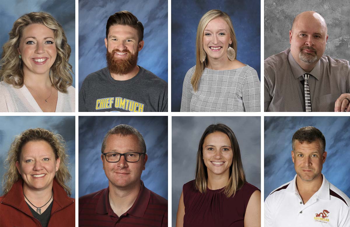 The Battle Ground School District recently announced administrative changes for the 2020-21 school year. Pictured here (top row, left to right) are April Vonderharr, Justin Pierce, Heather Ichimura, and Gerald Gabbard; (bottom row, left to right) Krishna Smith, Matt Kesler, Jessica Drake, and Kevin Palena. Photo courtesy of Battle Ground Public Schools