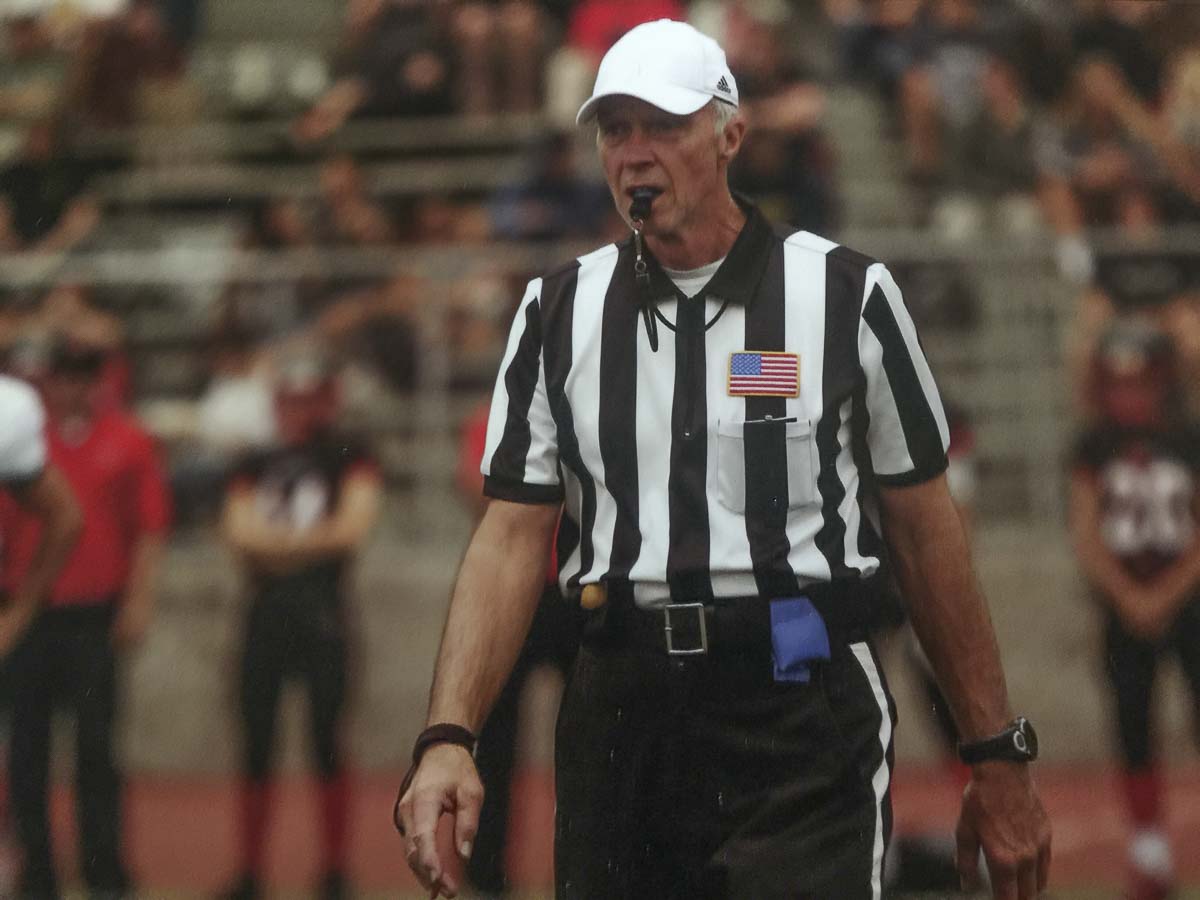 Bruce Hermansen, president of the Evergreen Football Officials Association, said no local official has expressed concern about working during the pandemic. And now there is even more time to prepare for a season. Photo courtesy Bruce Hermansen