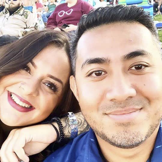 Danh Tran, who died this week of COVID-19, with his fiance, Jessica Salamanca. Photo via Facebook
