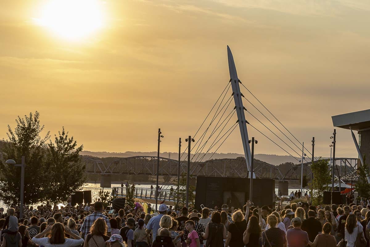 Let Us Worship began around 6 p.m. Friday and played as the sun set. Photo by Mike Schultz