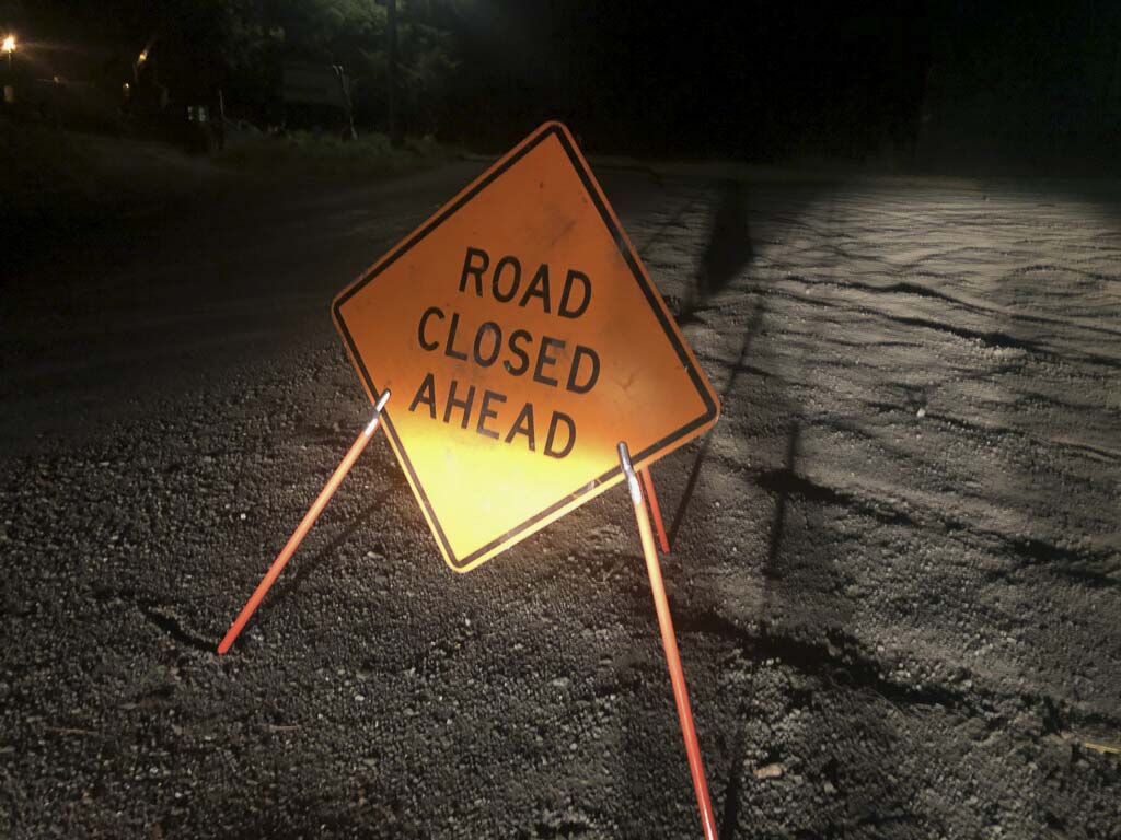 Washington DNR has closed roads leading out of Chelatchie Prairie due to the Big Hollow fire burning east of Yale Reservoir in the Gifford Pinchot National Forest. Photo by Mike Schultz