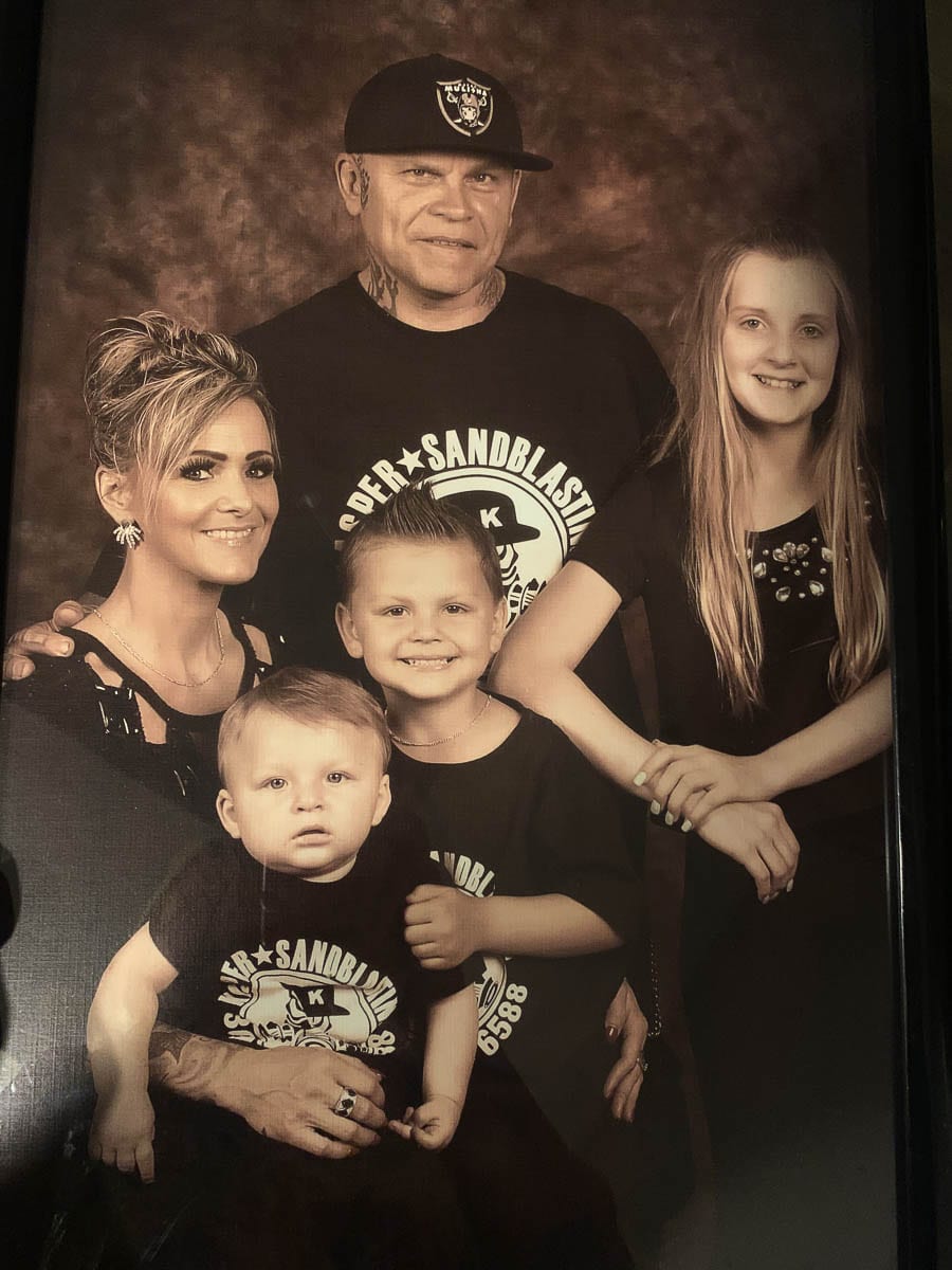 James Kasper and his wife Lisa Marie are shown here with their children -- Dominik, Damien and Summer Marie. Photo courtesy of Lisa Marie Kasper