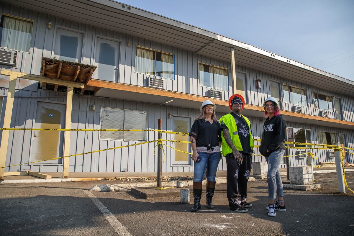 James Kasper (center) and his two main assistants Melissa Franklin (left) and Kate Keesler (right) are all recovered addicts. Photo by Jacob Granneman