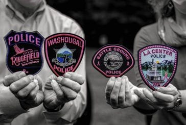 Clark County police officers participate in Pink Patch Project