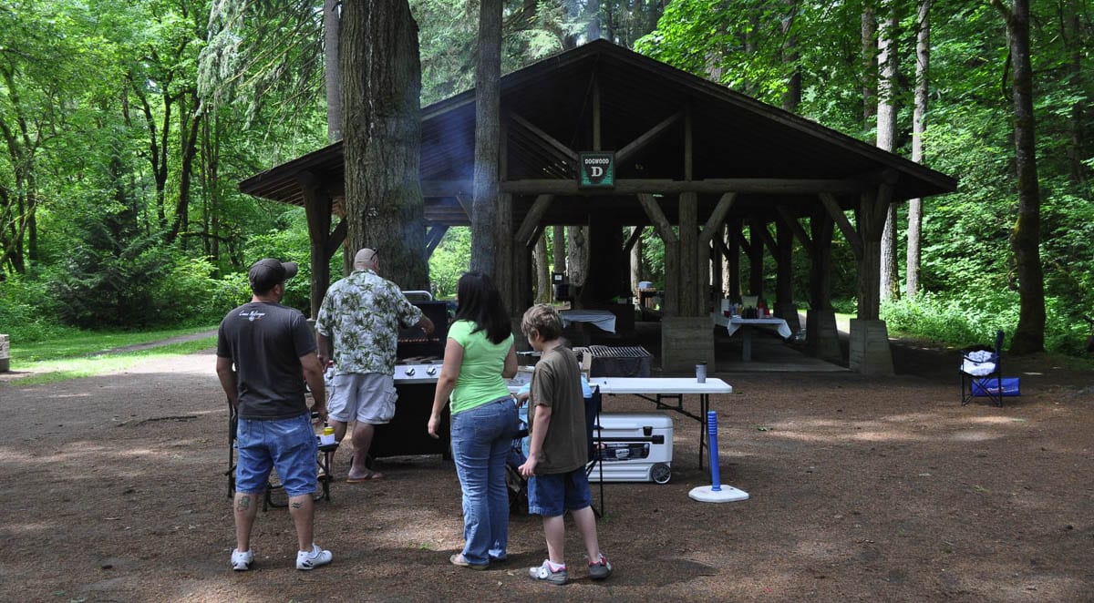 With the uncertainty around how public-gathering regulations will unfold over the next several months, Clark County Public Works has made the decision to extend the temporary pause on new picnic shelter reservations and park use permits until Feb. 1, 2021. Photo courtesy of Clark County Public Works