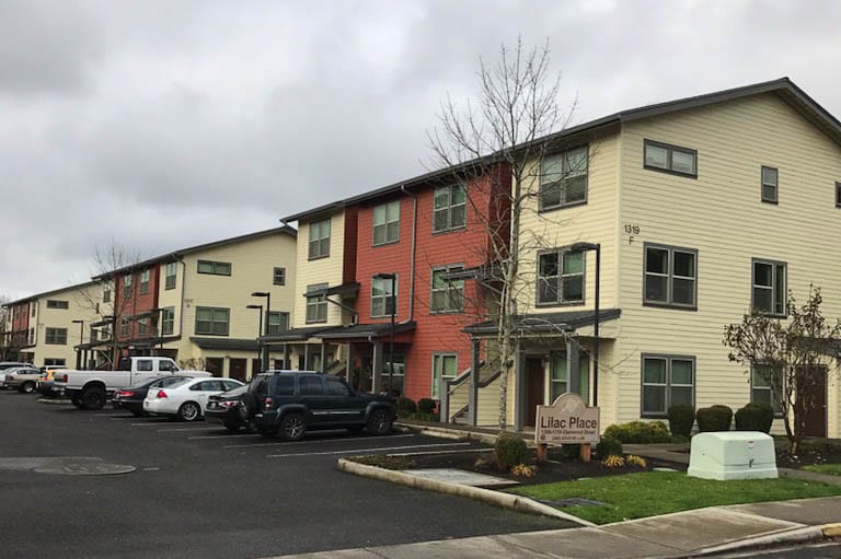 The apartment building was protected by fire sprinklers and shows no visible signs of damage from the fire that occurred early Thanksgiving morning in Woodland. Photo courtesy of Clark-Cowlitz Fire Rescue