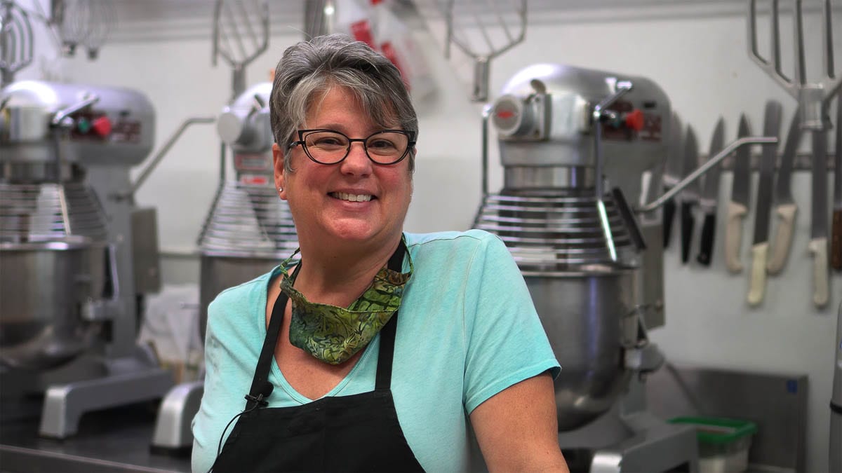 Bleu Door Bakery owner Bonnie Brasure is the self-proclaimed “Pastry Princess.’’ Photo courtesy of Mitch Torres