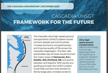 Cascadia High Speed Rail proposed 12 daily Seattle-to-Portland trips