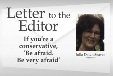 Letter: If you’re a conservative, ‘Be afraid.  Be very afraid’