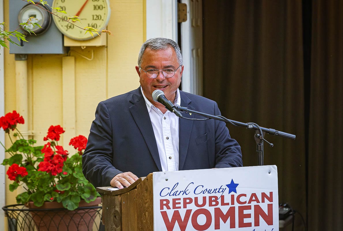 Former Republican gubernatorial candidate Loren Culp at a Clark County campaign event in July, 2020. Photo by Mike Schultz