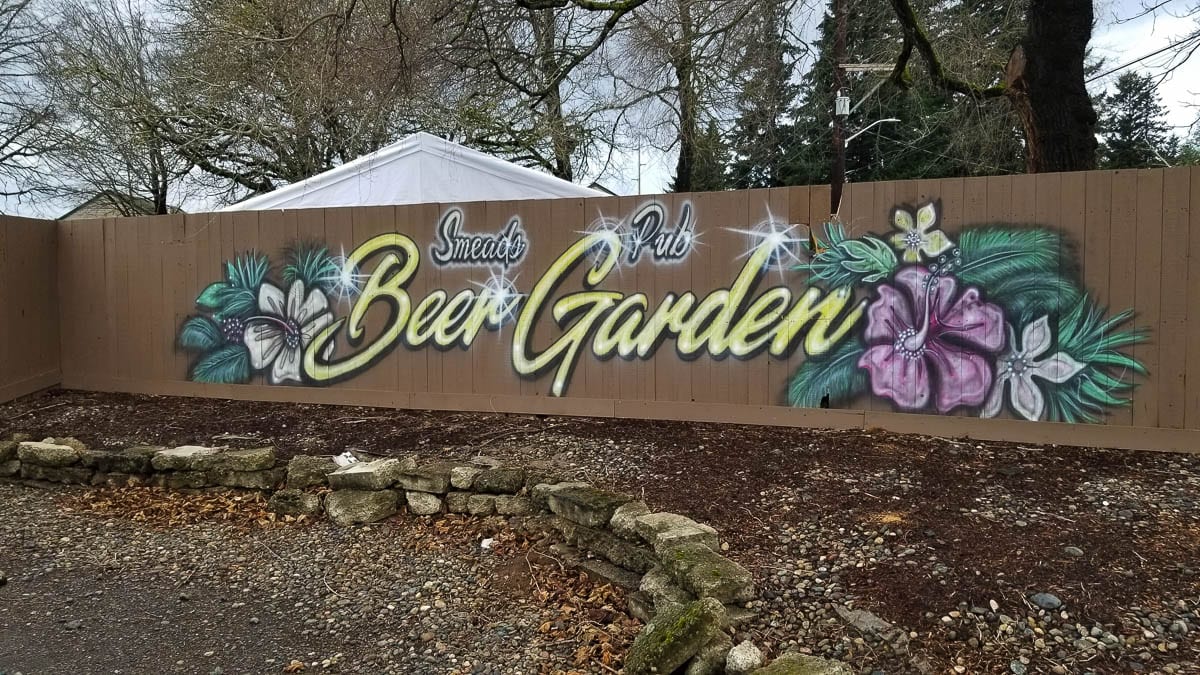 The beer garden tent of Smeads Pub was closed down on New Year’s Eve by the Camas-Washougal Fire Marshall. Propane heating for patrons is a possible source of the dispute. Photo by John Ley