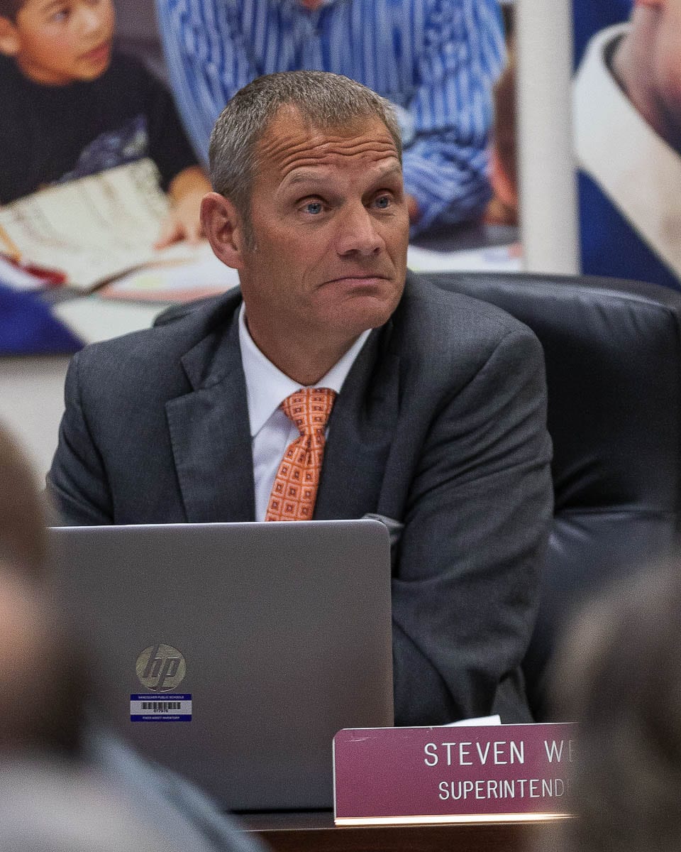Vancouver Public Schools Superintendent Steve Webb, pictured at a meeting in 2019, is set to retire at the end of June. File Photo