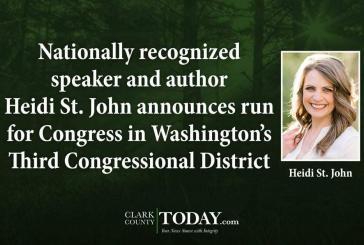 Nationally recognized speaker and author Heidi St. John announces run for Congress in Washington’s Third Congressional District
