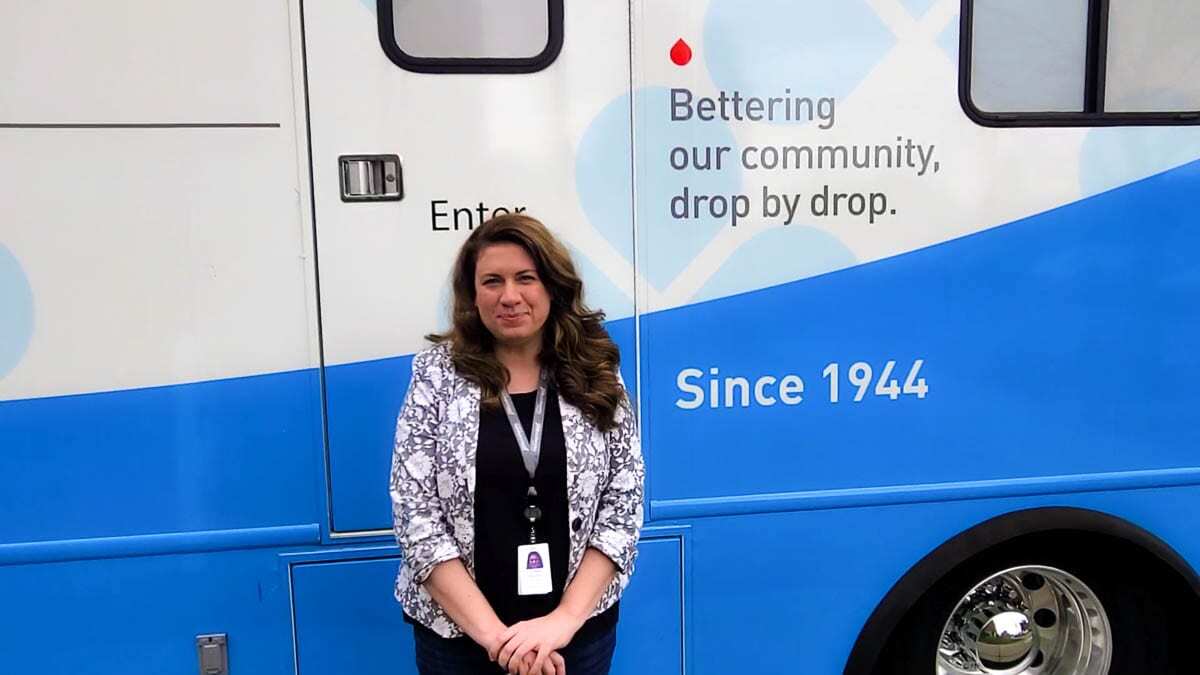 Lauren Reagan, who worked with Bloodworks Northwest when her son Declan was battling cancer, now works for Bloodworks Northwest. She shares Declan’s story in hopes of inspiring others to give blood. Photo by Paul Valencia