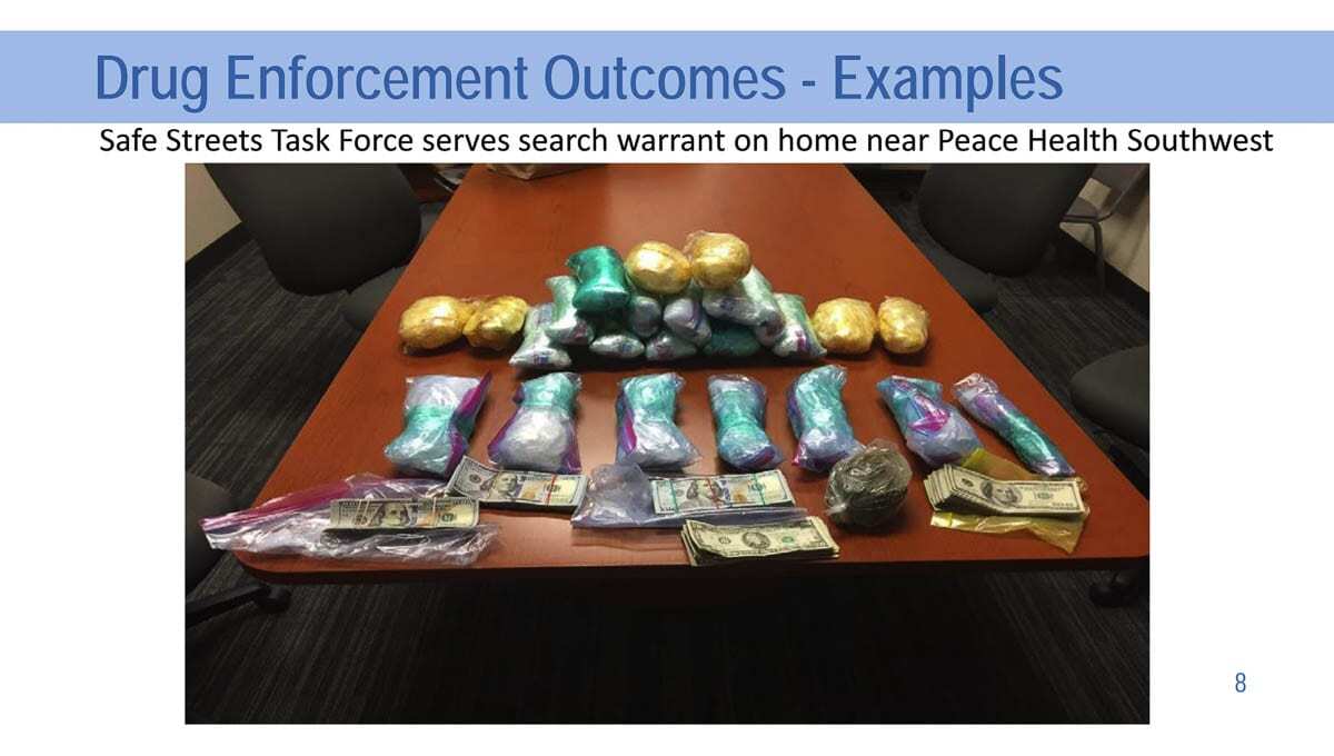 Over 31 pounds of meth were recently seized from a home near PeaceHealth Southwest Medical Center in Vancouver. Image courtesy Vancouver Police Department