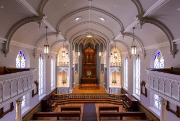 Providence Academy Chapel renovation wins Palladio Craftsman Award