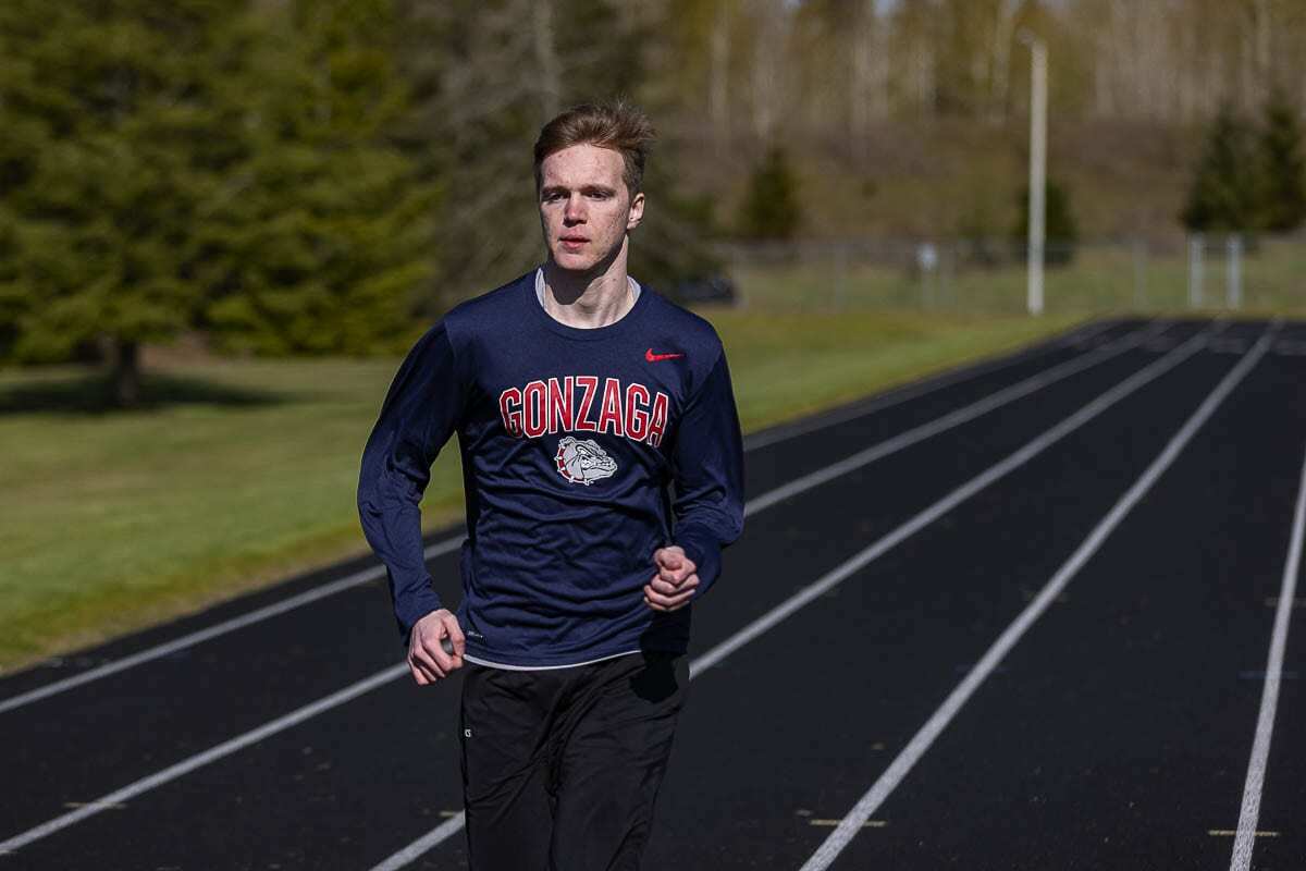 Camas senior Sam Geiger is excited about the present-day track and field season as well as running cross country and track at Gonzaga University in the future. Photo by Mike Schultz