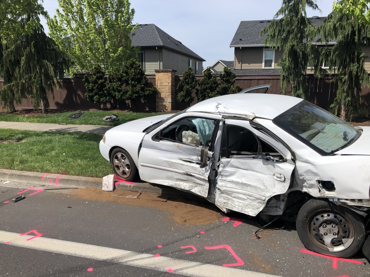 The drivers of two vehicles involved in a Thursday morning accident in Felida each sustained injuries and were transported to an area hospital. Photo courtesy of Clark County Sheriff’s Office