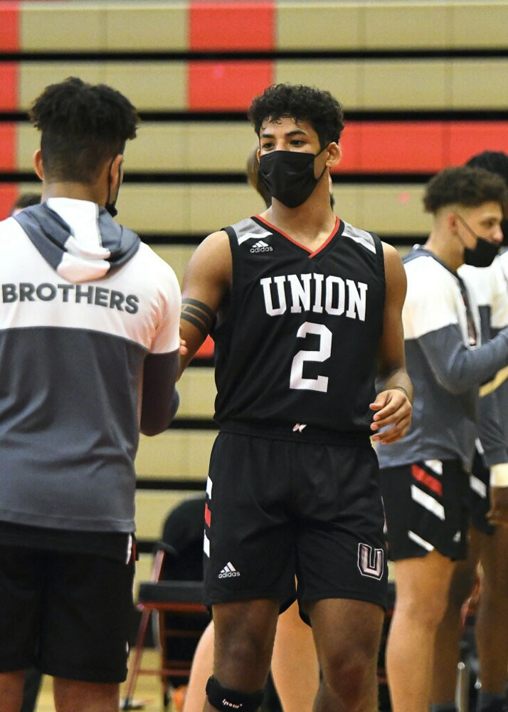 Ariya Briscoe joined the Union basketball family, his brothers, when he entered high school and now is about to leave as the ultimate team leader, the guy who makes others around him better. Photo courtesy Kris Cavin