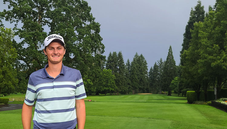 Graham Moody, who graduated from Mountain View this week, also made time for the Royal Oaks Invitational. He finished tied for 15th. Photo by Paul Valencia
