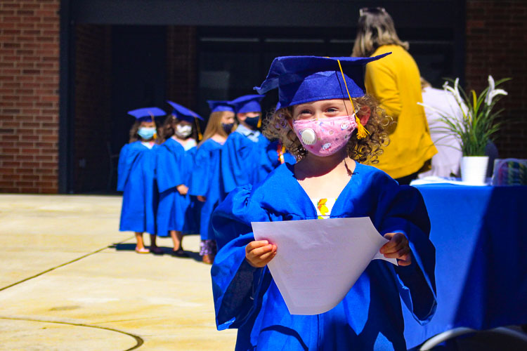 Preschooler Kyli Petrie graduating from Ridgefield's Early Learning Center. Photo courtesy of Ridgefield School District