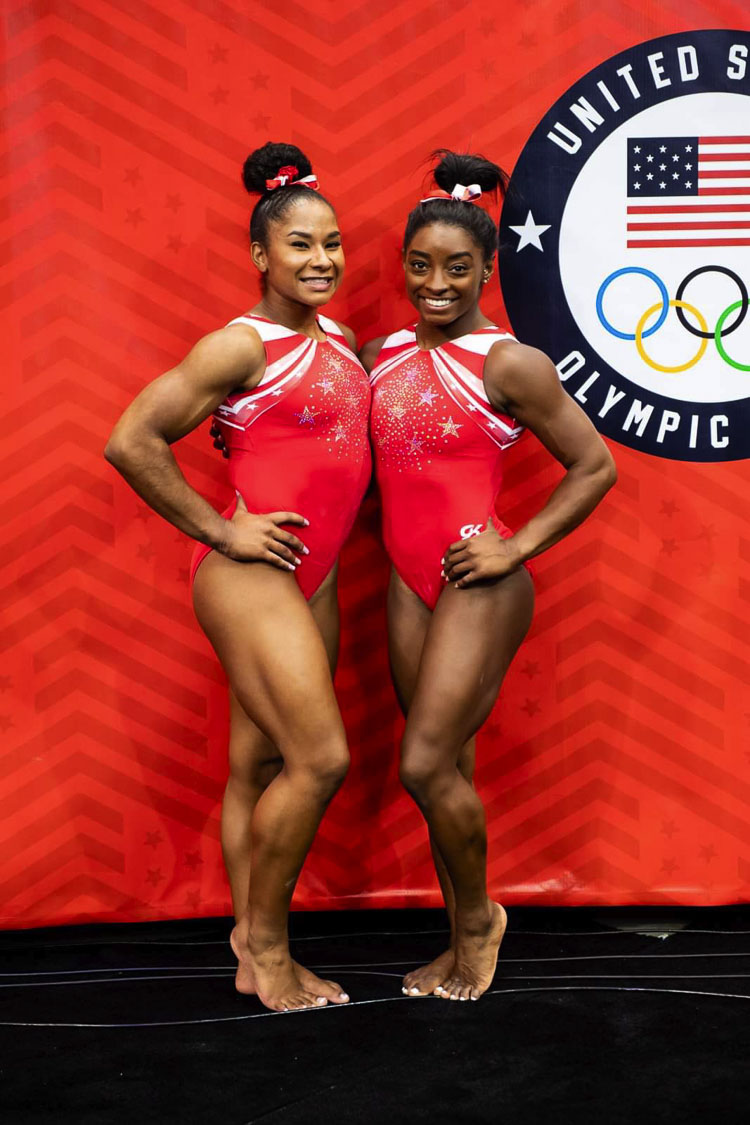 Jordan Chiles, left, and Simone Biles have become close friends. Now, they are both members of the U.S. Olympic Gymnastics Team. Jordan’s mom, Gina, said Simone has been instrumental in helping Jordan find happiness after struggling with the sport. Photo courtesy Chiles family