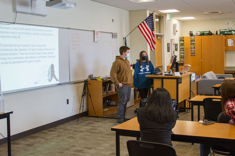 Students discussed how challenging expectations from family can present undue stress leading to psychological conditions in teens. Photo courtesy of Woodland School District