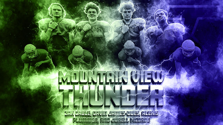 Four seniors, and returning starters, make up a formidable defensive line for the Mountain View Thunder, and all have the attitude to lead the team to greatness