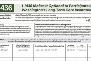 I-1436 will give workers choices on state’s Long Term Care insurance program