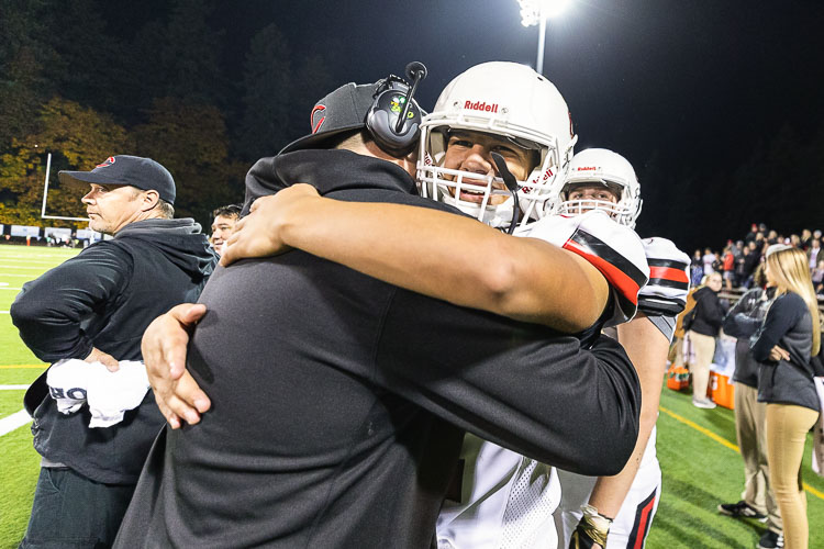 Logan Silva, shown here in 2019, was a sophomore when he helped Camas win a state championship. Now a senior, Silva is hoping to return from an injury to help Camas win more games. Photo by Mike Schultz