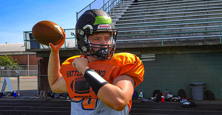 Battle Ground quarterback Kameron Spencer has his eyes on helping the Tigers improve. Photo by Paul Valencia