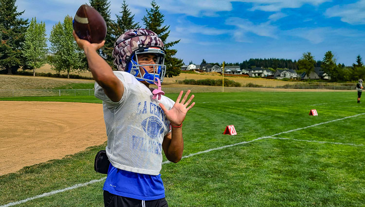 Injuries slowed down Darren Cepeda as a junior, but now as a senior, he is looking to lead the La Center Wildcats. Photo by Paul Valencia