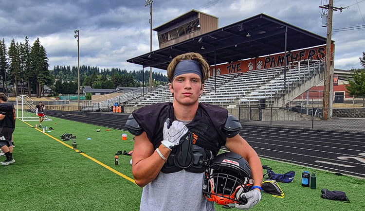 Washougal senior Thomas Brown missed most of the spring campaign with an injury but now is ready to lead the Panthers, his family, into a full fall football season. Photo by Paul Valencia