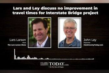 Lars and Ley discuss no improvement in travel times for Interstate Bridge project
