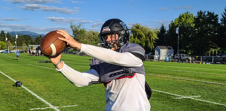 Andre Northrup did it all for Hockinson in the spring with his offense, defense, and special teams play. Photo by Paul Valencia