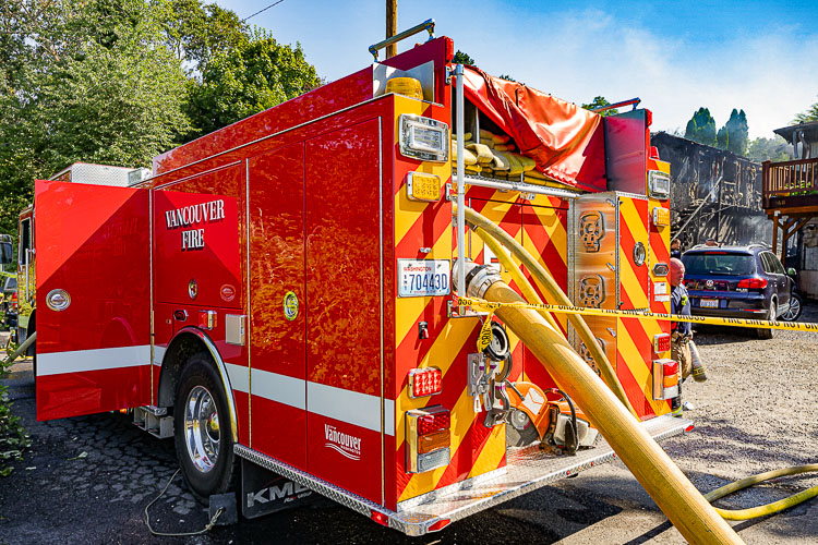 Crews from the Vancouver Fire Department (VFD) responded to a commercial fire Sunday evening in Vancouver.