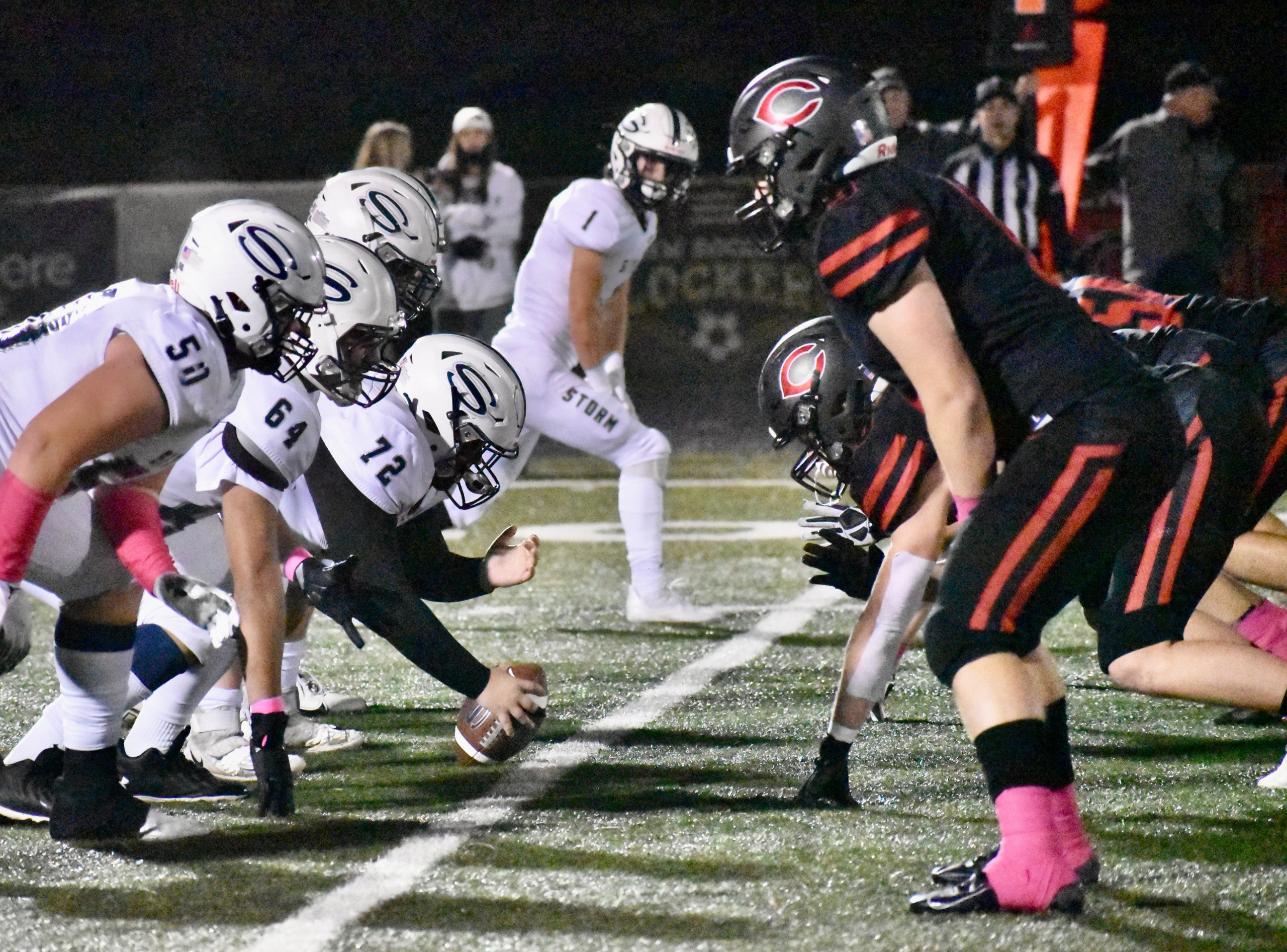 The Camas defense stood tall against Skyview all night Friday, leading the Papermakers to a 17-7 victory at Doc Harris Stadium. Photo courtesy Andy Buhler/SB Live