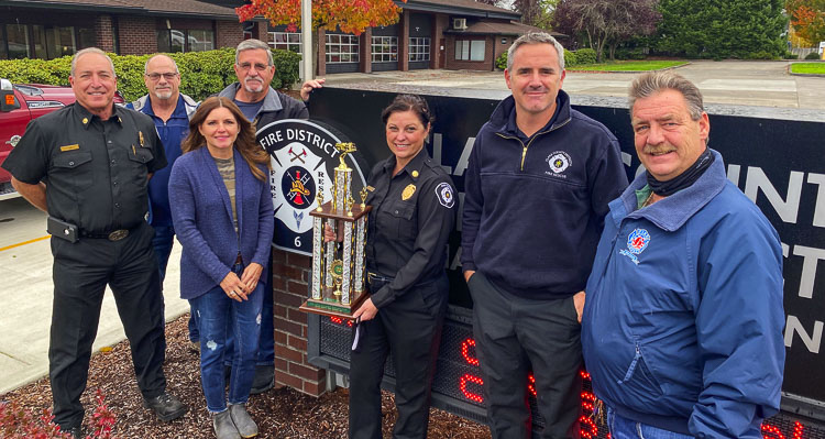 Staff and commissioners from Clark County Fire District 6 are shown here. Photo courtesy of Clark County Fire District 6
