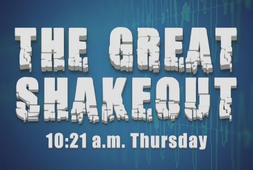 The Great ShakeOut is 10:21 a.m. Thursday
