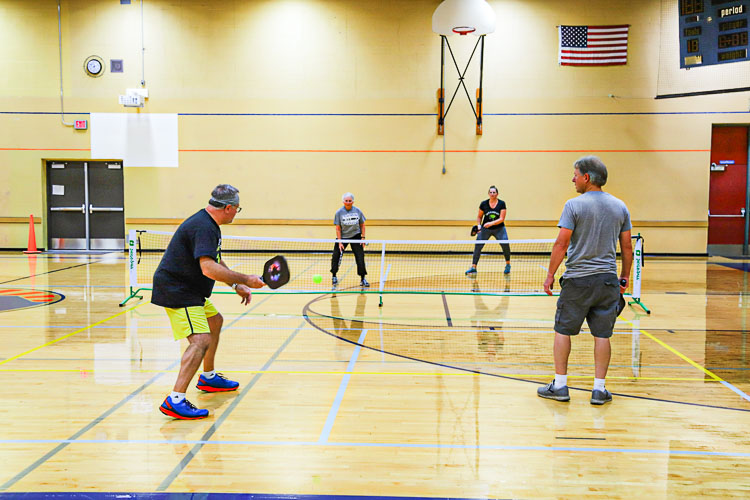 Ridgefield School District plans to make the indoor pickleball courts open for public play in the future. Photo courtesy Ridgefield School District