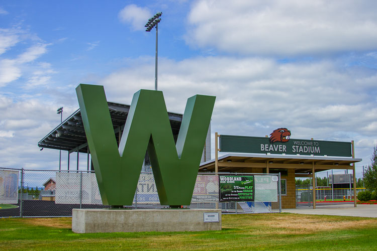 Woodland High School during the day. Photo courtesy Woodland School District