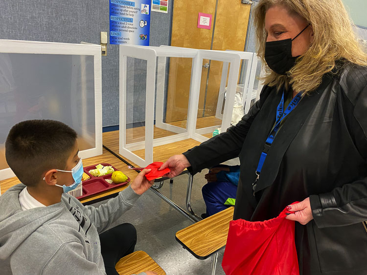Anthony Garibay-Villa is shown here with Gause Elementary School Principal Tami Culp. Photo courtesy Washougal School District